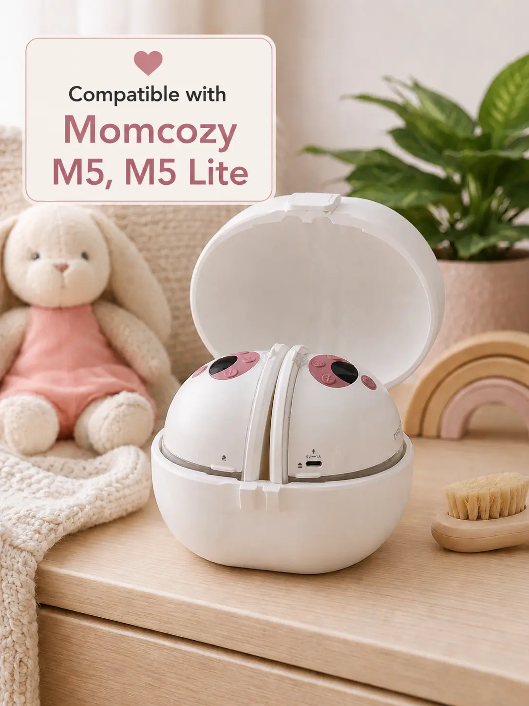 Breast pump case for momcozy M5, M5 Lite