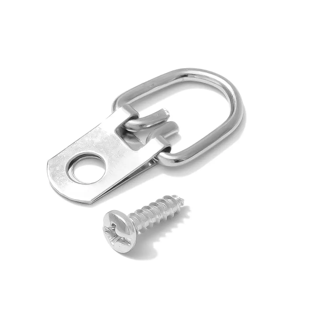 D-ring Picture Hangers With Screws - 100 Pack One Hole Narrow Strap For Frames  Photos Wall Decor And Paintings 10 Lb Capacity