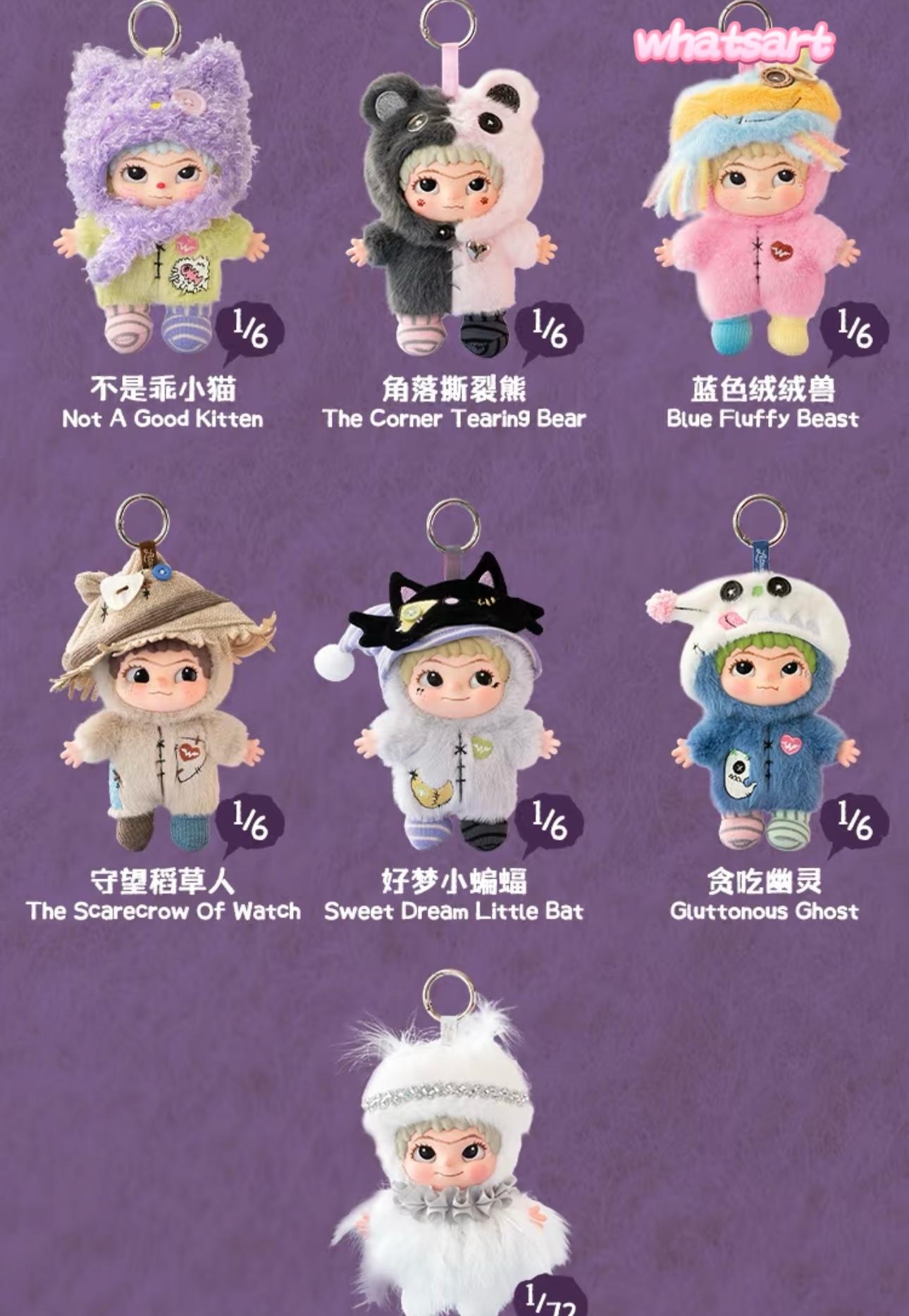 WAKUKU The handicraft world of series vinyl Plush Doll Blind Box-In-stock-Holiday Gifts-Birthday Gifts-Cute Toys-Home Decor-Keychains-Inspired Accessories for Keys & Handbag