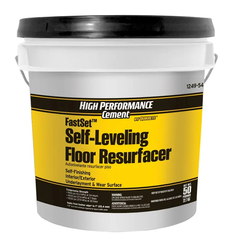 212 MAIN FastSet Gray Self-Leveling Floor Resurfacer, 50 lbs, Indoor/Outdoor Commercial-Residential Floor Resurfacing Tool