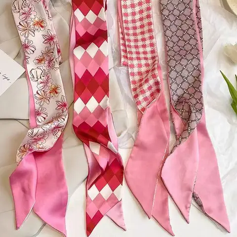 4pcs Hairbands Set for Girls, Vintage Butterfly Knot Design, Narrow Silk Ribbons, Perfect for Women & Teenagers, Hair Style Accessory, Fashionable Hair Accessories Set