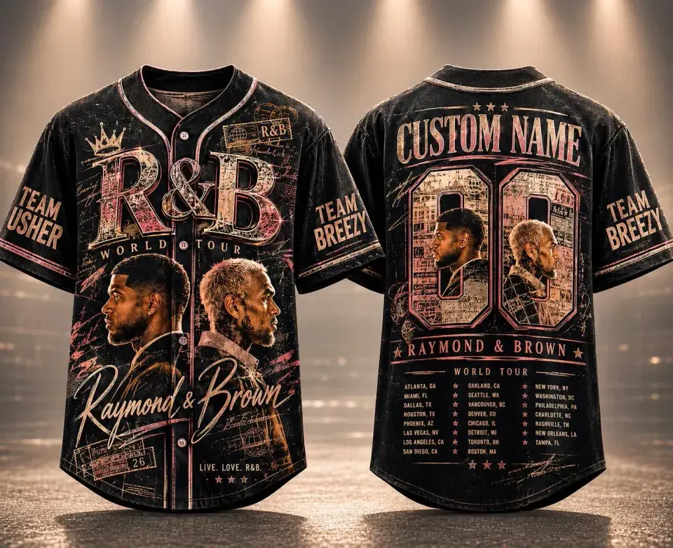 Custom Name (Please Note or Inbox) Raymond x Brown Jersey, Personalized Name Music Outfit, Hip Hop Fan Jersey, Tour Merch 2026