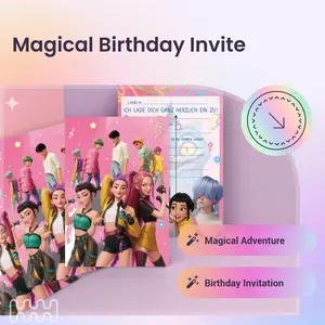The magic is in place. Witch, please come on stage ✨  XX's birthday party invitation letter brings your courage, cuteness, and the witch hunting group together, embarking on a fantasy adventure to be the most dazzling witch protagonist in the whole room,