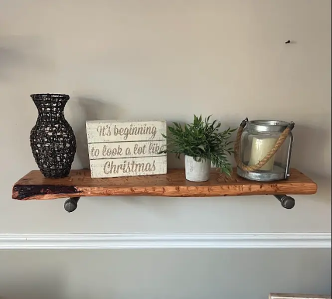 Handmade Rustic Wooden Shelves; Made from Solid American Pine