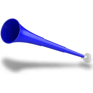 Collapsible Stadium Horn 24 Inch Vuvuzela Plastic Cheering Trumpets Blow Horn Loud Sound Soccer Noisemakers for Sporting Events Graduation Games School Party Supplies (Blue)