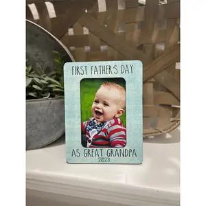 Great Grandpa Personalized Gift – Birthday Gift for Grandpa, I Love My Grandpa Picture Frame, Custom 4x6 Photo Frame for Grandpa