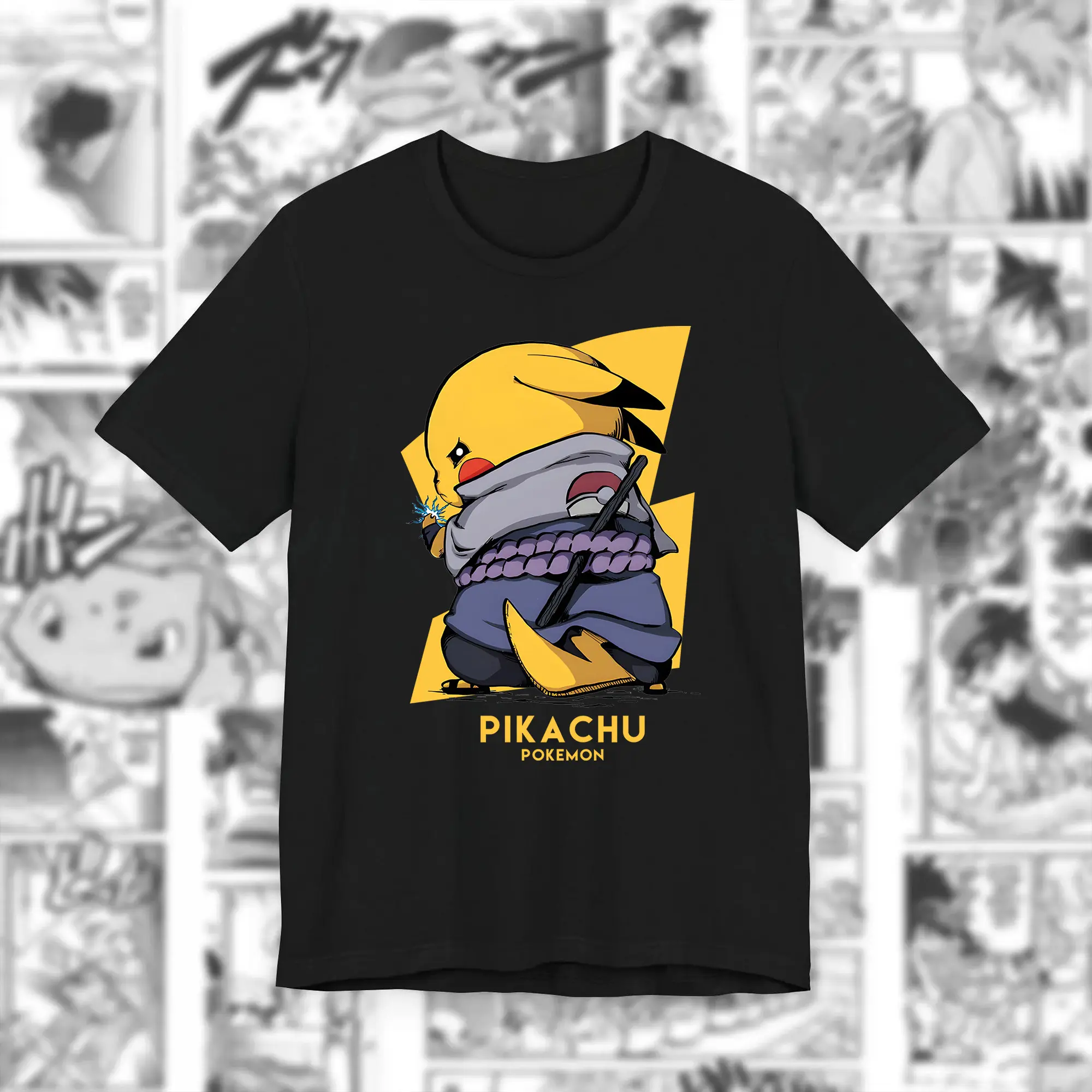 Pikachu Shirt, P0.ke.m0n Japanese Shirt, Anime Manga Shirt, Game Shirt, Vintage Graphics Tee, Top Menswear Unisex Casual T-shirt