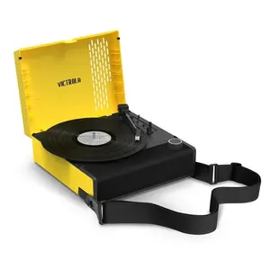 Victrola Revolution GO Compact Portable Record Player, Audio Device - Yellow