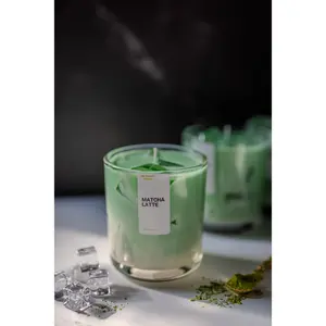 Matcha Latte Candle 12 oz – Iced Matcha Scented Handmade Soy Candle 2026