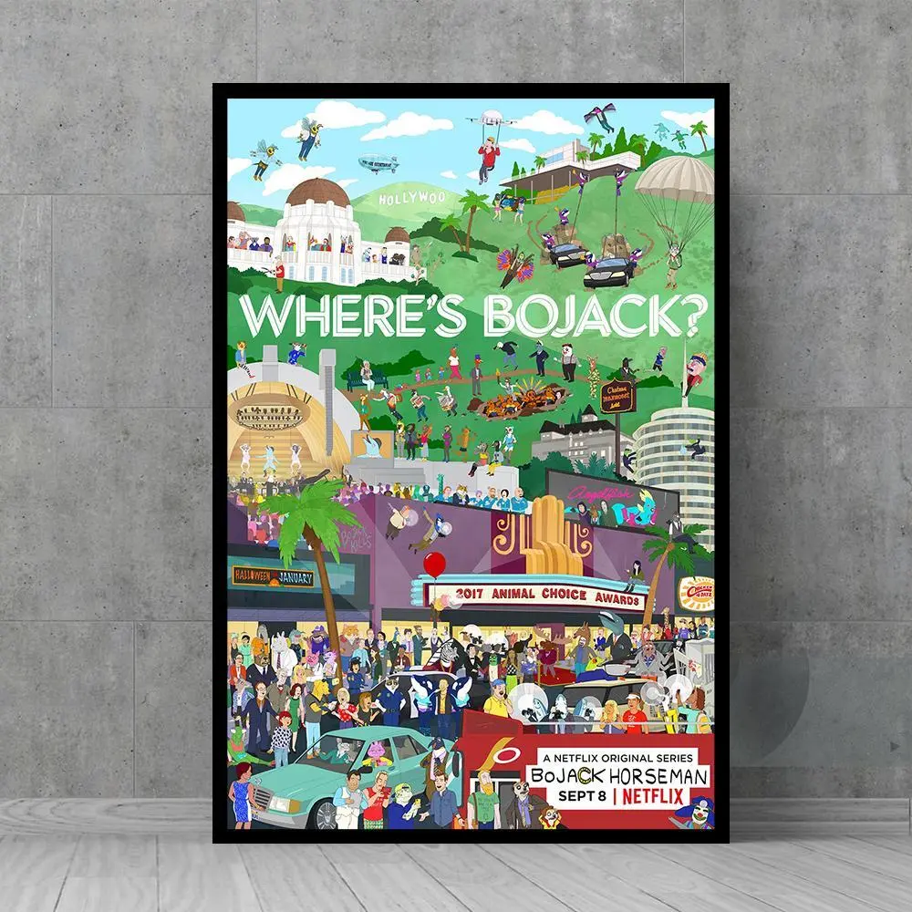 BoJack Horseman Movie Poster - Wall Art - Vintage Posters - Retro Wall Decor - Film Fan Collectibles POSTER