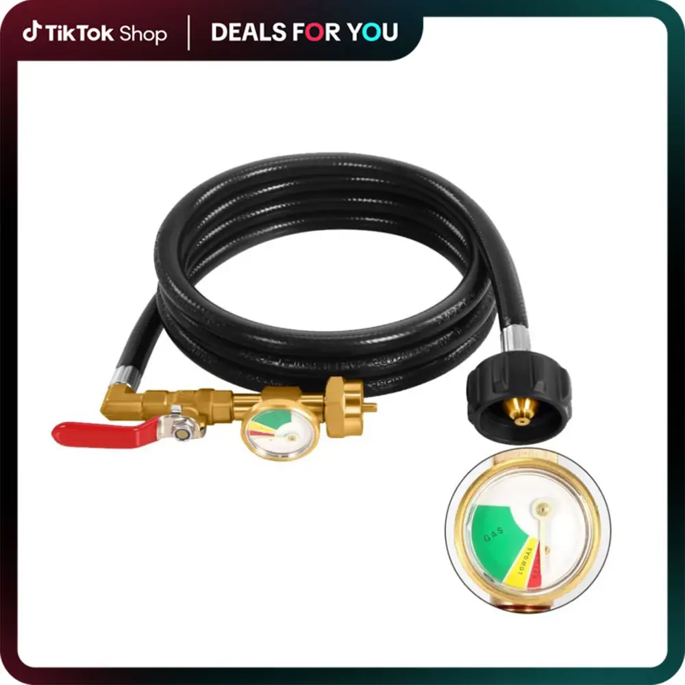 3FT Propane Refill Adapter Hose for 1 lb. Tanks - Refillable Propane Cylinder, Compatible with 1 lb. Propane Tank