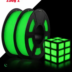 95a Tpu 3D Printing Filament, 1.75mm Glow-In-The-Dark, Soft Flexible High Hardness & Toughness, UV Lamp Best Effect, 250g X 2 Rolls