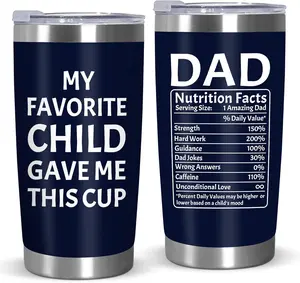 Christmas Birthday Gifts for Dad from Daughter Son Wife Kids - 20 oz Stainless Steel Insulated Coffee Tumbler - Grandpa Gift, Mens Birthday Gift Ideas 20 OZ Stainless Steel Tumbler