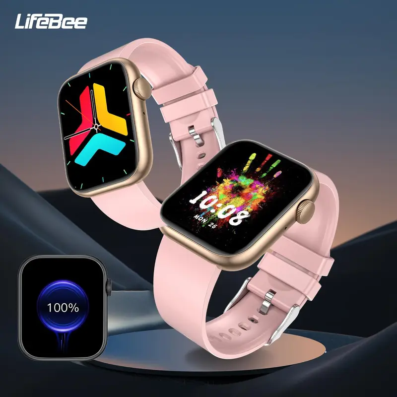 LIFEBEE Multifunctional Smart Watch, Fashionable Digital Watch with Wireless Call/Dial, Multi-sport Mode Sports Watch for Women & Men, Android Watch, Touch Screen Watch, Smartwatch With Calls, Electronic Gadgets, Wearable Health Smartwatch, Digital