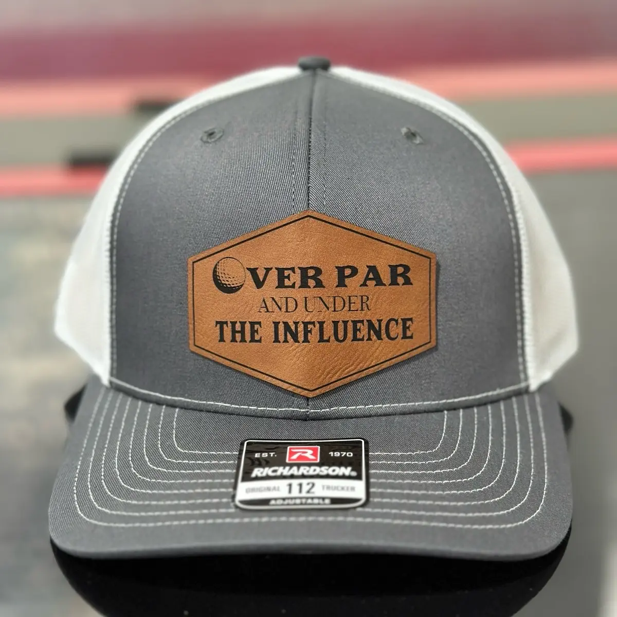Over par and under the influence, golf hat Over par and under the influence, golf hat