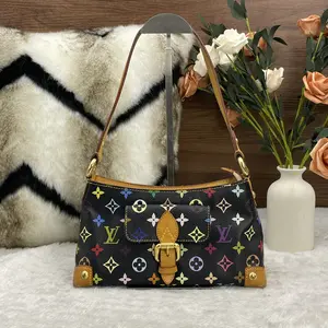 Pre-owned Louis Vuitton Monogram Multicolore Shirley Shoulder Bag (Takashi Murakami Limited Edition) in Black 866
