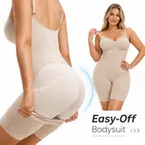 Cotrasen Easy-off Shapewear Back Pull-Down Tummy Control Bodysuit Plus Size Fajas Colombianas for Women Seamless Waist Trainer