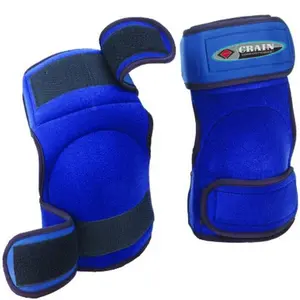 Bontool Crain Kneepad - Lightweight Durable Neoprene Knee Pad with Padded Inserts, Extra-Wide Velcro Straps & Bright Blue Color with Black Edges