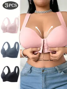 Women Comfortable Elegant Chic Backless Non Padded Bra, Steel-Free Gathered Cup Design, Large Size Supportive Bras, Ideal for Everyday Wear & Stylish Look, Elegance