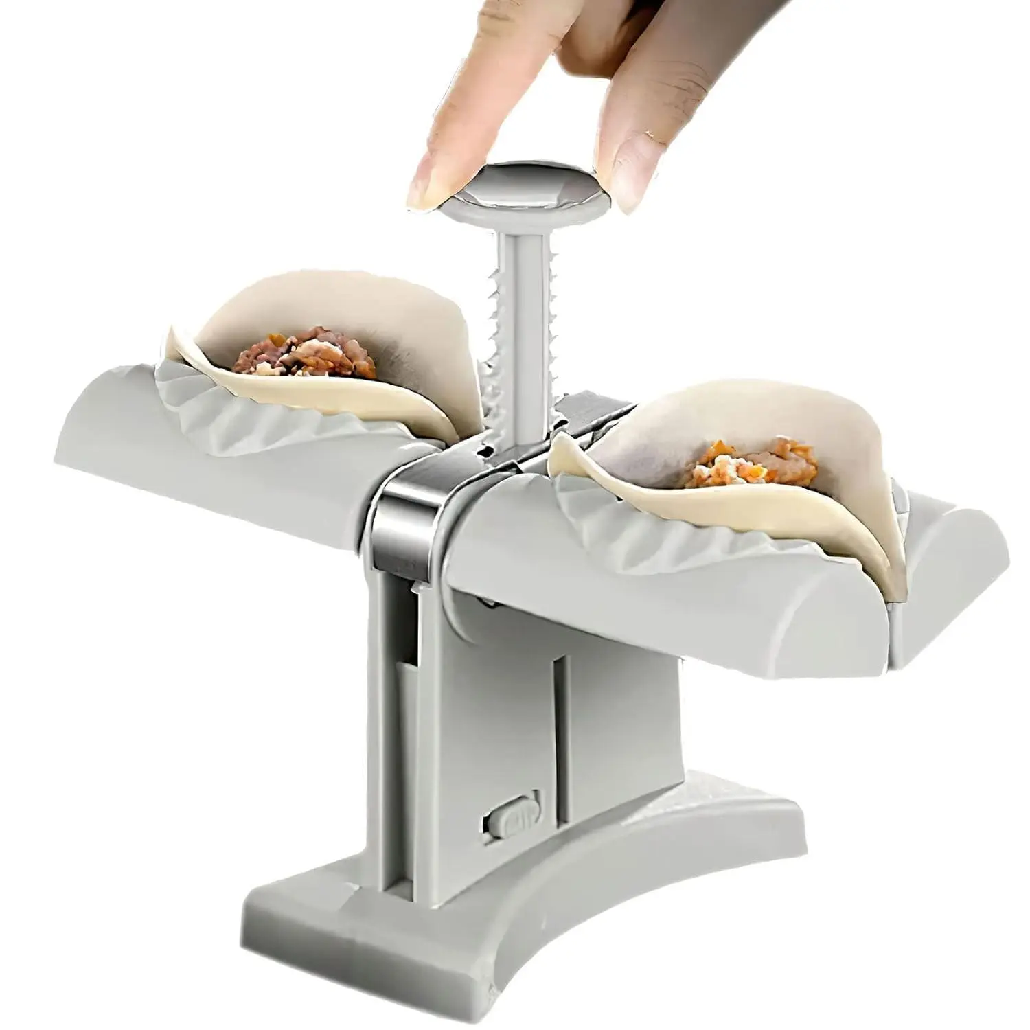 Stainless Steel Dual-Head Dumpling Mold, Shaped Kitchen Utensil for Home Cooking, Multi-Functional Ravioli Wonton Maker Tool