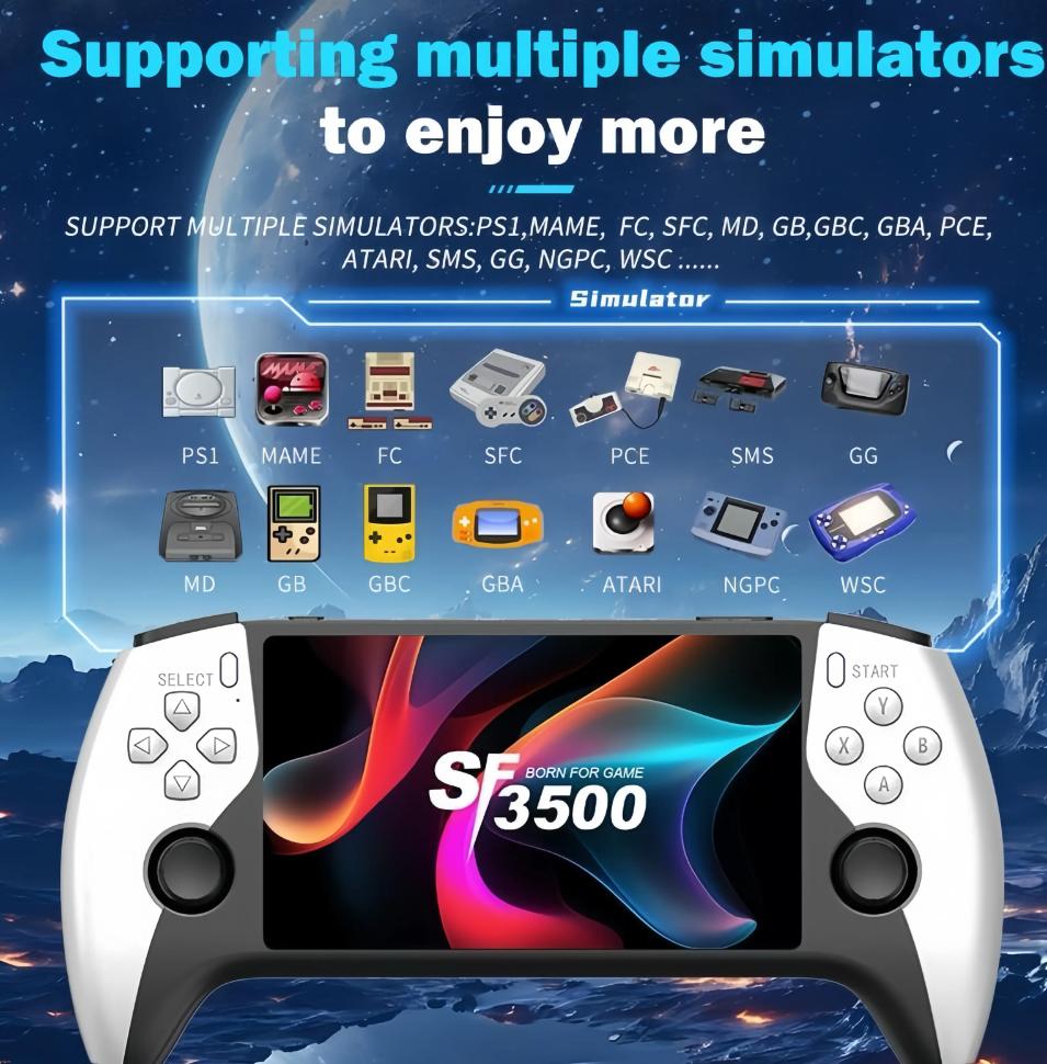 Completely upgraded Protable Retro Handheld Game Console - Performance Boost: Over 20,000 Games Built-in, Handheld Game Console with HD 5.5-inch IPS Screen Classic Video Games Supports TV Connection,14+ Emulators & 5-Hour Battery Life