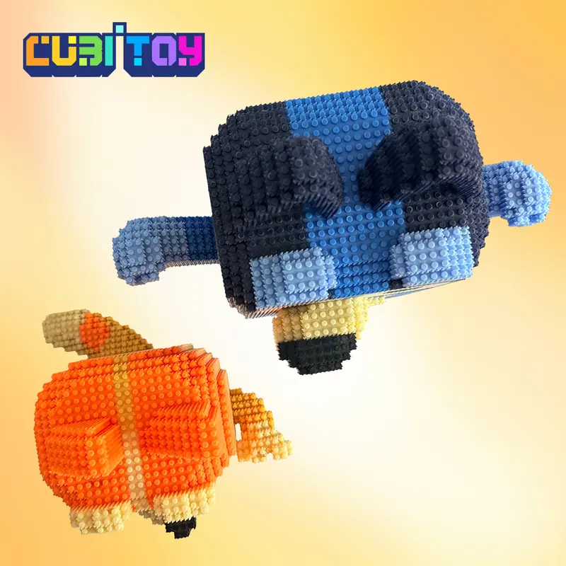 CubiTOY Animation Series Large Booey (~12,000 PCS) and Bingy (7,046) Micro 3D Building Block Model