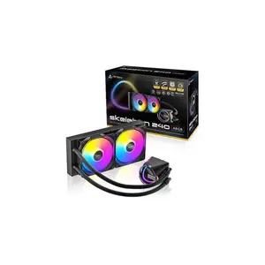 Antec Skeleton 240 ARGB Liquid CPU Cooler, 240mm Radiator, 2 x  120mm PWM ARGB Fans, Hydraulic Bearing, Copper Base, Intel LGA 115X/1200/1700/20XX, AMD AM4/AM5, Black