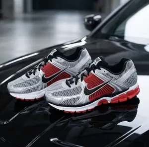 Nike Zoom Vomero 5 Bright Crimson Metallic Silver FJ4151-005 Mens Fashion Sneakers New