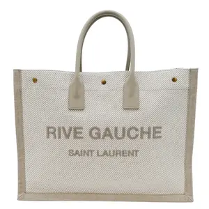 Pre-owned Yves Saint Laurent Canvas Tote Bags SAINT LAURENT | Beige Rive Gauche Tote Bag