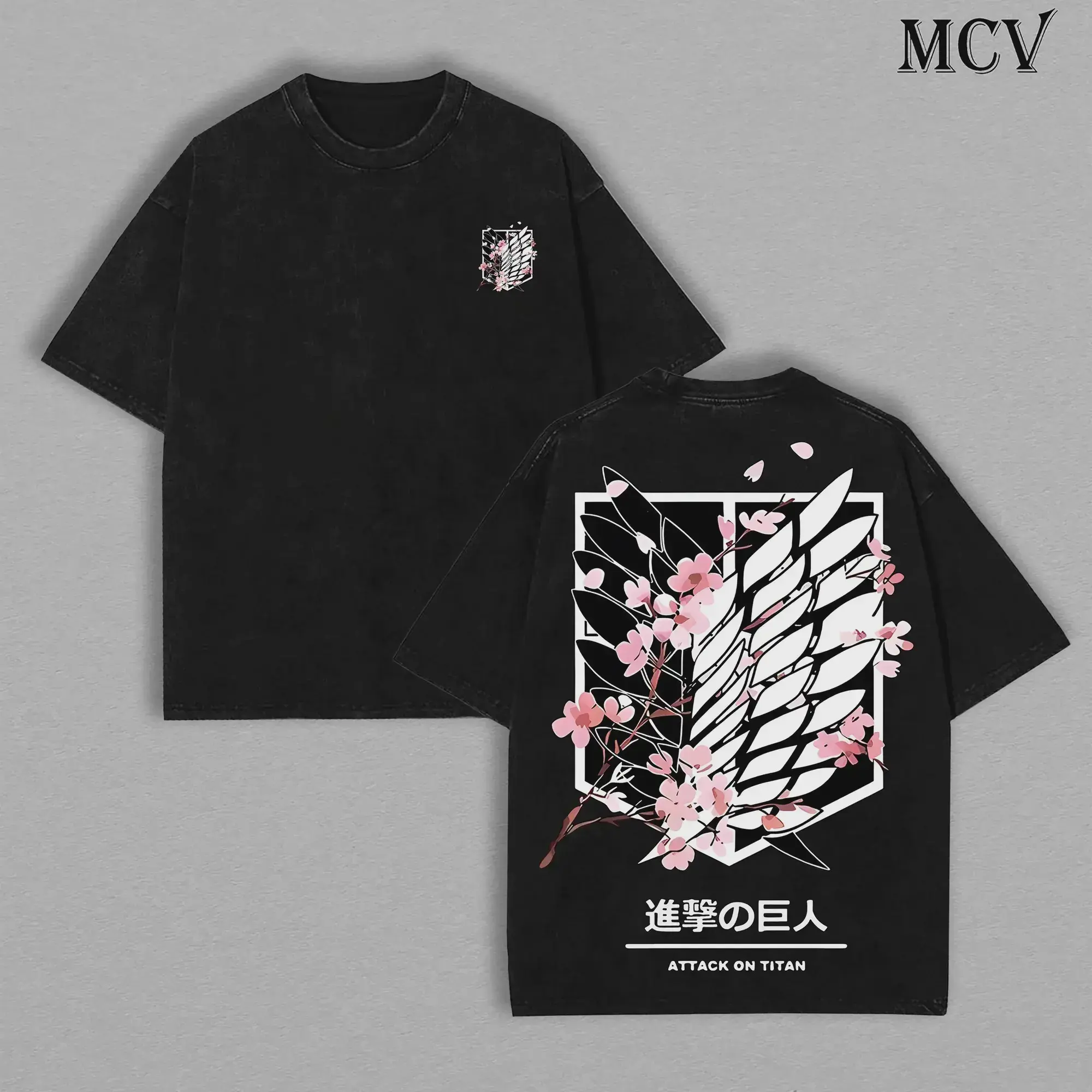 Attack On Titan Anime Unisex Tee | Wings Of Freedom AOT Shirts - Eren Acid Wash Shirt Graphic Tee Casual Menswear Soft Top Sweater, Hoodie | AOT Streetwear Style Tee