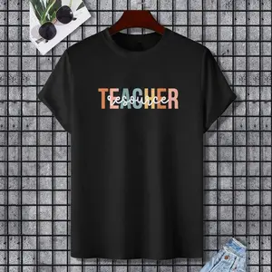 Resource Teacher Resource Teaching Best Resource Teachers T-Shirt, 100% Cotton, Single Side Printed, Black Short Sleeve T-shirt, Gift for Family Friends, S-XXXL, 1 pc, Fabric Weight 180g