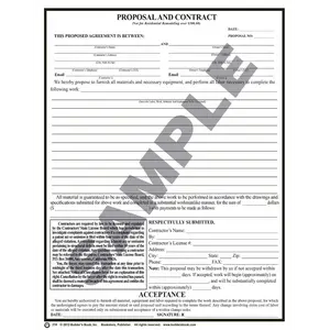 218 - Proposal and Contract (Pack of 50 Forms)