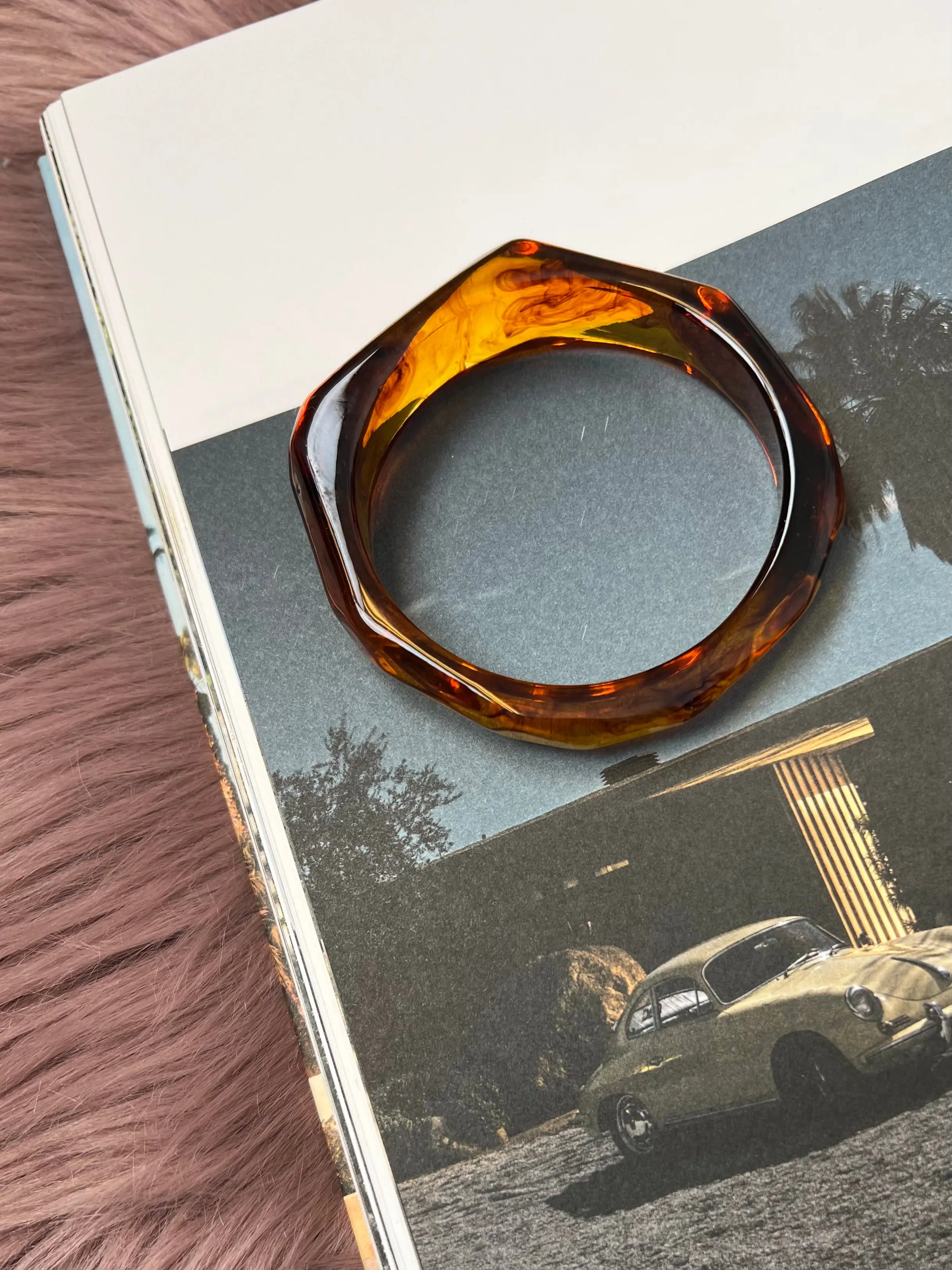 Merritt Tortoise Acrylic Bangle