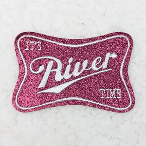 It's River Time Embroidered Glitter HAT/POCKET Patch