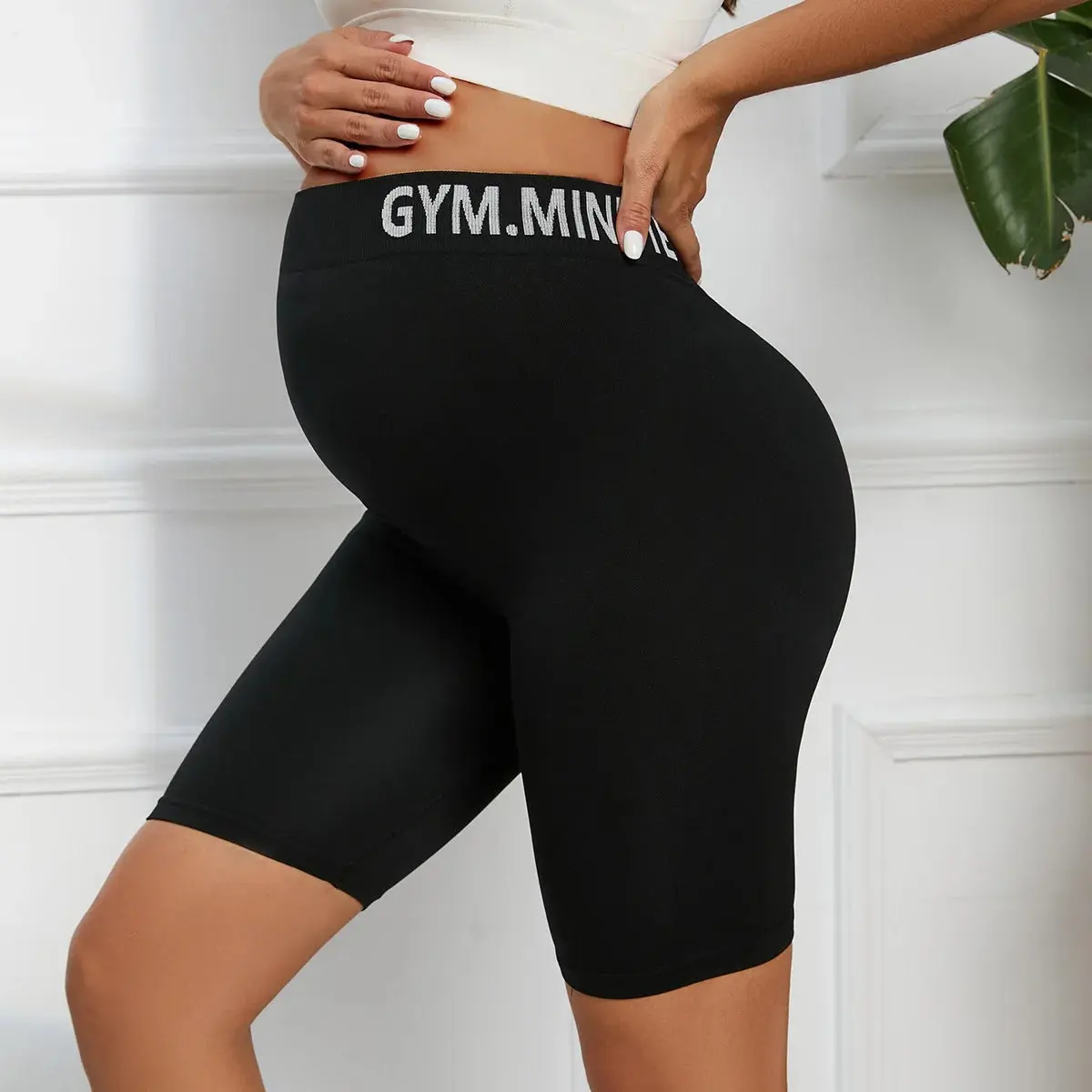 Maternity Biker Shorts for Active Moms - Over-Belly Support, Breathable Fabric, Versatile Use