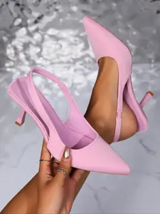Women's Fashionable Stiletto Heeled Sandals, Elegant Pointed Toe High Heel Sandals for Party, Banquet, Daily Clothing Decor, Footwear, Ankle Strap Heels
