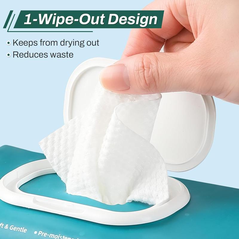 720 Count (12 Packs of 60) Wipes for Adults, 8" X 12" Extra Large Wipes for Incontinence & Cleansing, Body Wipes Bath Wipes - Disposable Shower Wipes for Elderly Bathing No-Rinse - Vitamin E & Aloe AOZITA