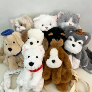 Beagle Sheltie Golden Retriever West Highland Terrier Cat Plush Backpack Functional Soft Toy Double Strap Design Built in Storage Realistic Animal Backpack Stylish Accessory Unique Gift for Animal Lovers