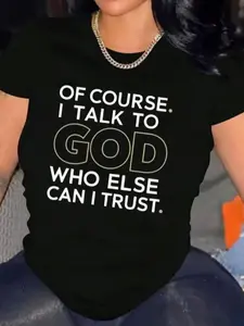 Talk To God Shirt - Christian Faith Tee, Inspirational Religious Top, Trust in the Lord Casual Worship,Personalized short-sleeved T-shirt, Seasonal casual short-sleeved T-shirt.