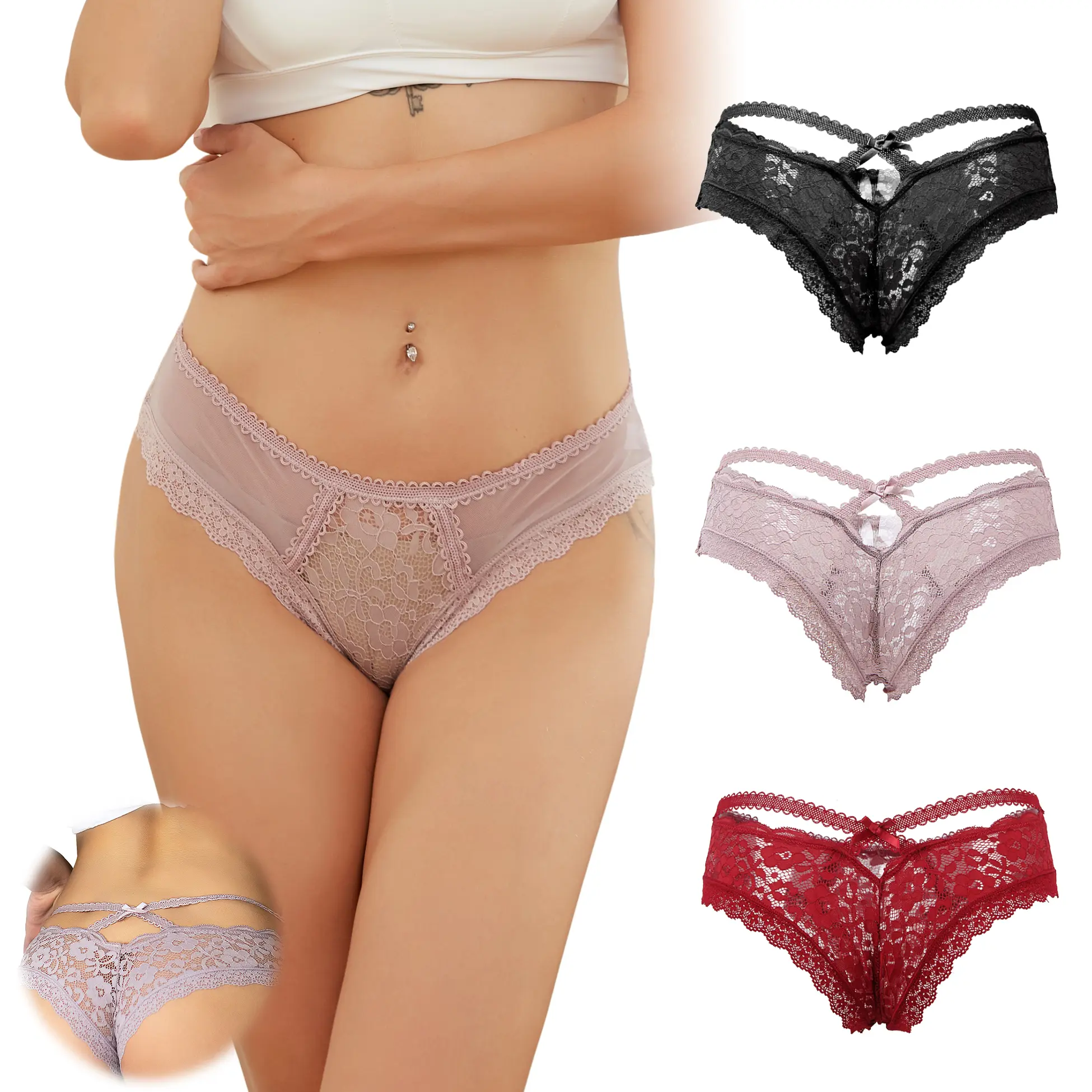 3Pack-Black/Pink/Red