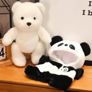 Handmade Original Teddy Bear Plush Toy, 30cm Cute Soft Huggable Kawaii Stuffed Animals with Clothing, Perfect Birthday Gift for Kids or Girlfriend