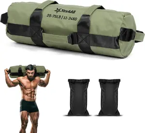 Sandbags for Working Out, Adjustable Sand Bags for Weight Training with Handles, Multiple Colors & Sizes 5-200lbs