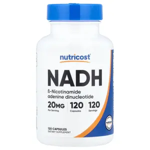 Nutricost NADH, 20 mg, 120 Capsules