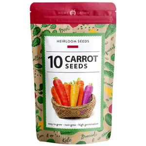 Heirloom Carrot Seeds 2500+ High Germination Rate 10 Varieties Spring Planting Non-GMO USA Sourced Rainbow Carrot Seeds