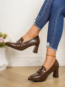 French Style Elegant Stylish Classy High Heel Women Shoes Spring New Design Low Cut British Pointed Toe Soft Leather Dress Single Shoe Trendy