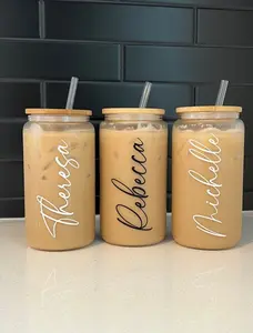 16oz. Clear Personalized Iced Coffee Cup