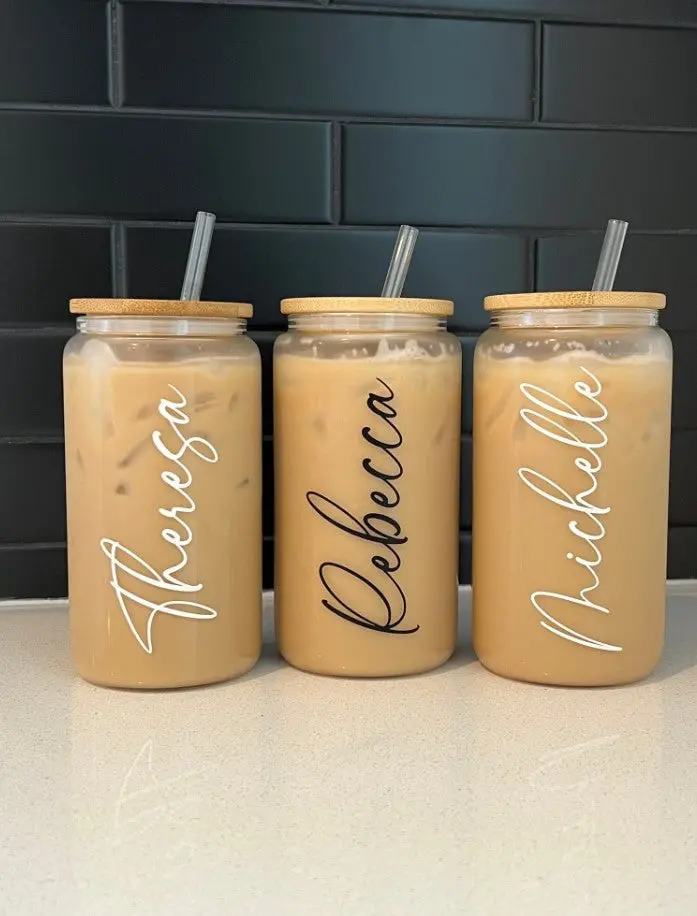 16oz. Clear Personalized Iced Coffee Cup