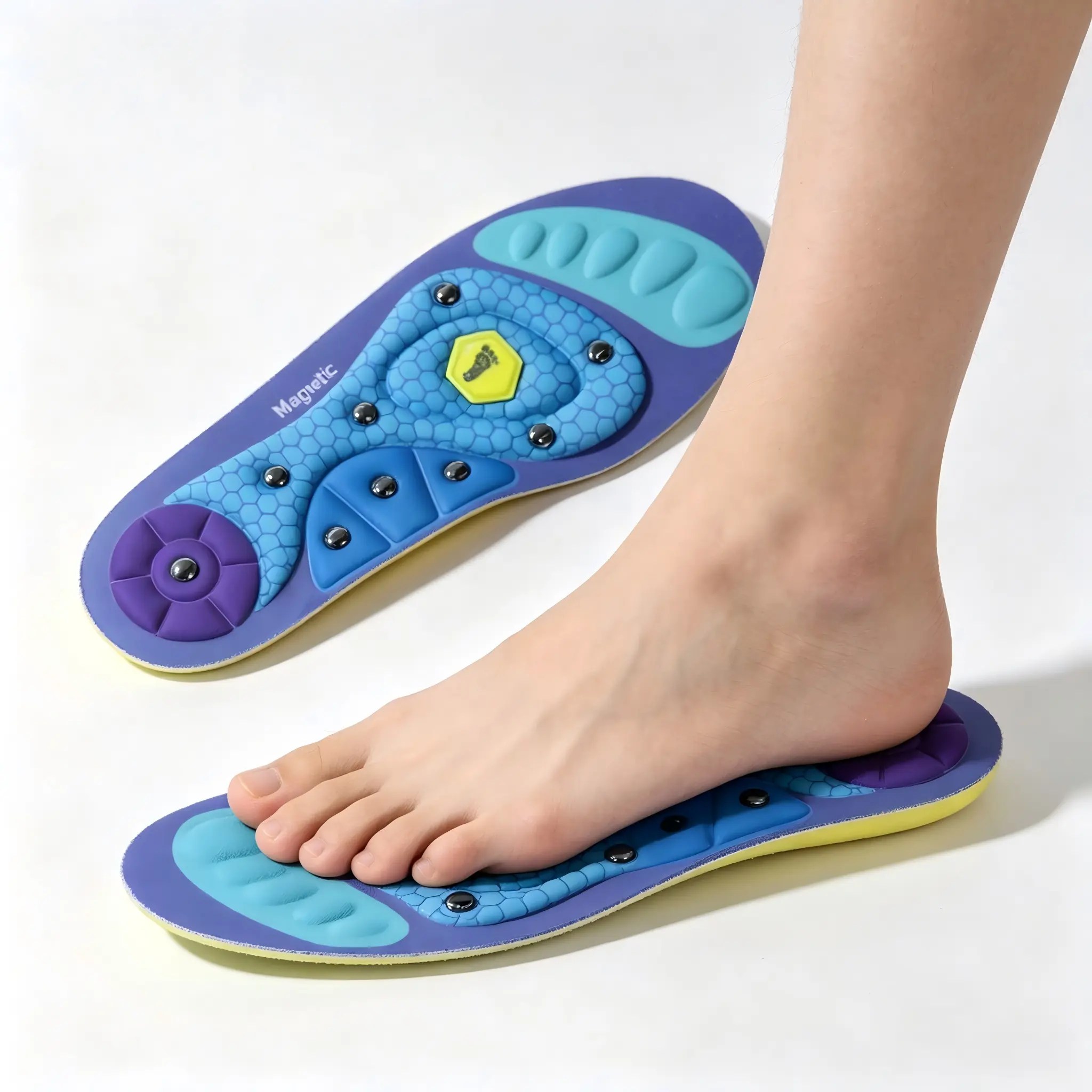 K（BBY）-Insoles Unisex Arch Insoles & Heel Liners - Shock-Absorbing, High Arch Support for Plantar Fasciitis, Foot Pain Relief, 220+ lbs Capacity, Parent-Friendly, All-Season Daily Wear, Footwear Designer-Approved
