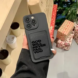 Two-Piece Set Self-Adhesive Card Holder Phone Case, Tpu Shockproof Full Coverage, Fits iPhone 6-XR XS Max, Perfect Gift for Women & Teens