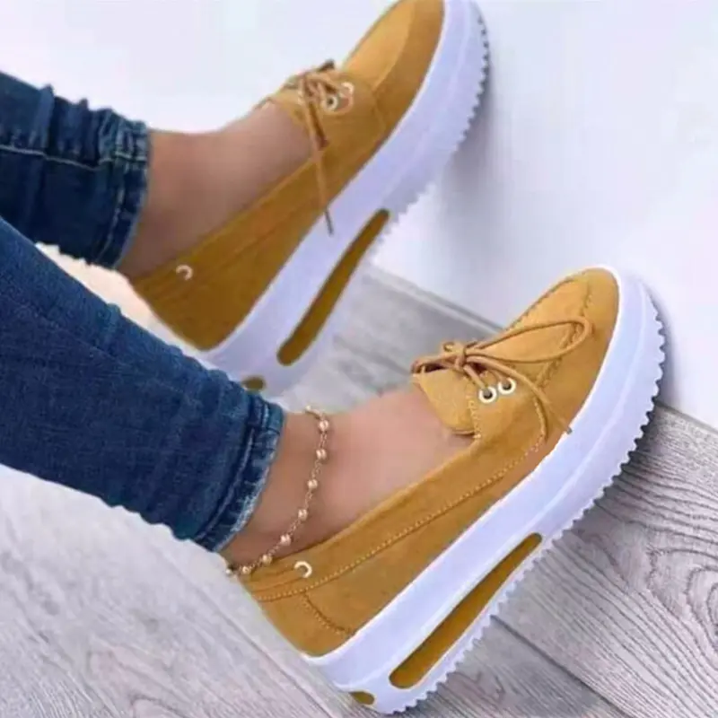[Suede Moccasins Loafers] Suede Moccasins Wide Platform Shoes - Women's Wide Loafers Slip On Work Shoes - Casual Comfort Walking Shoes